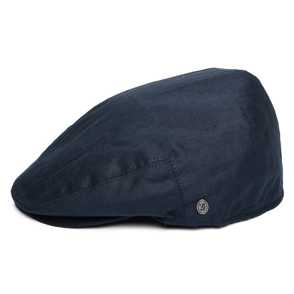 Linen Flat Cap Navy Wholesale Pack