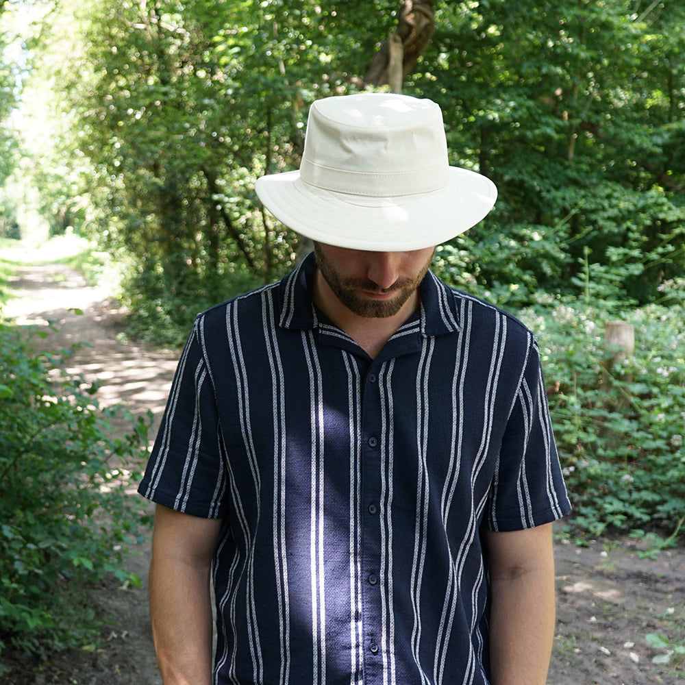 Canvas Packable Sun Hat Ivory Wholesale Pack
