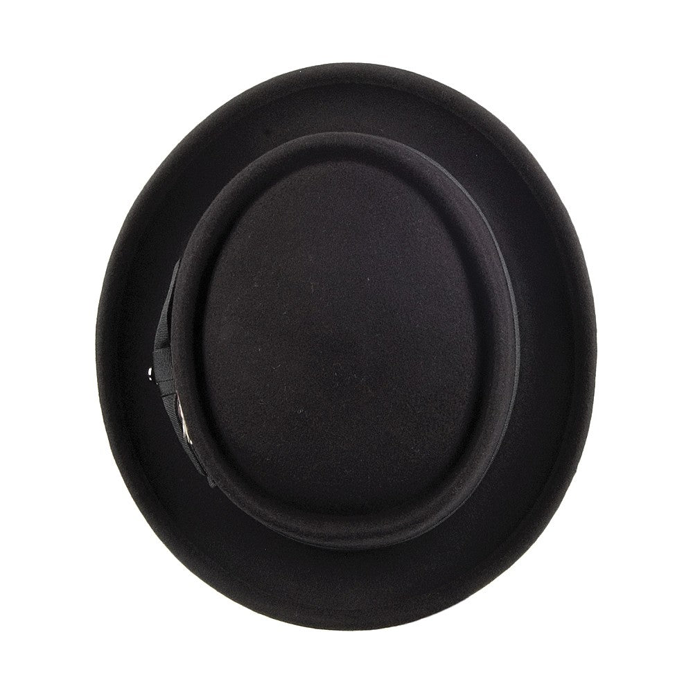 Wool Pork Pie Hat - Black