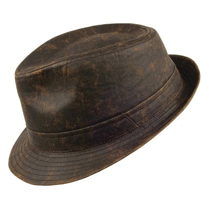 Weathered Cotton Trilby - Brown