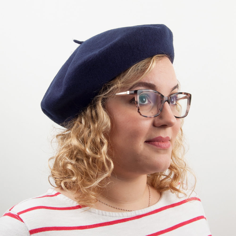 Wool Beret - Navy Blue