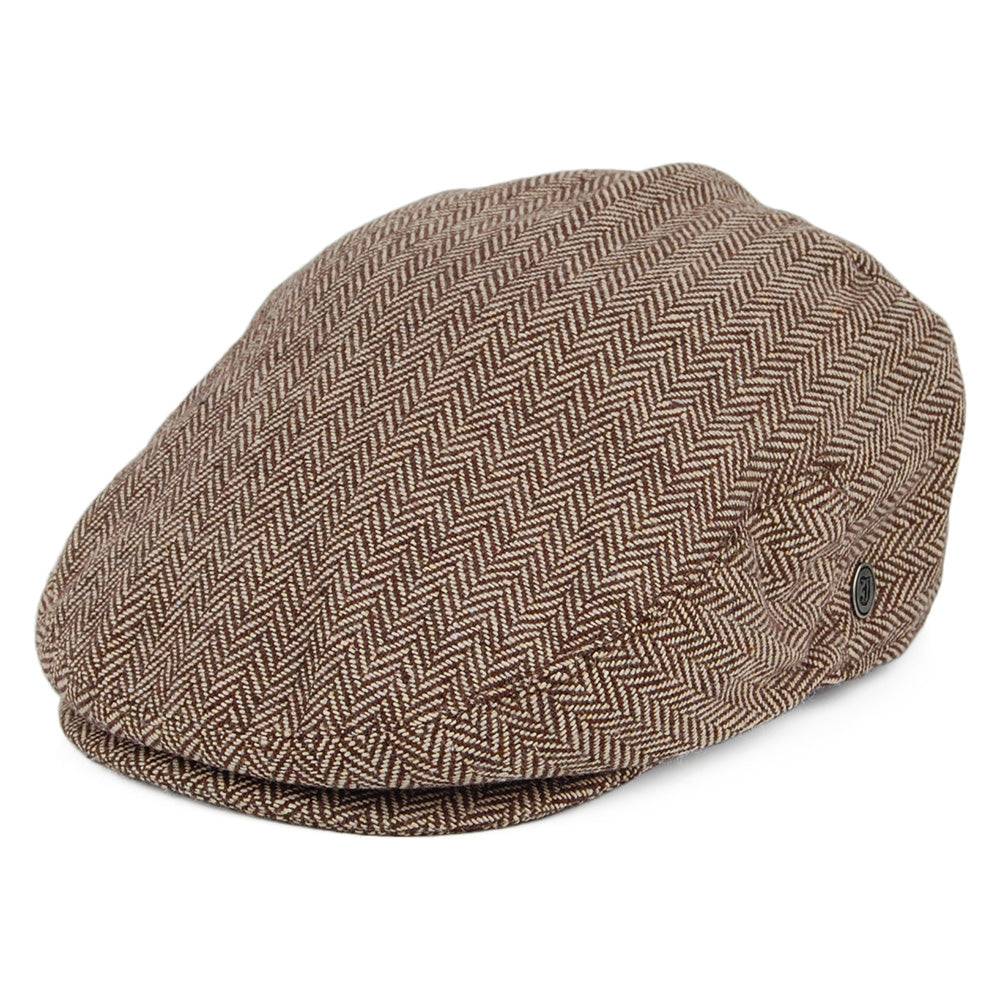 Herringbone Flat Cap Dark Brown – Jaxon James