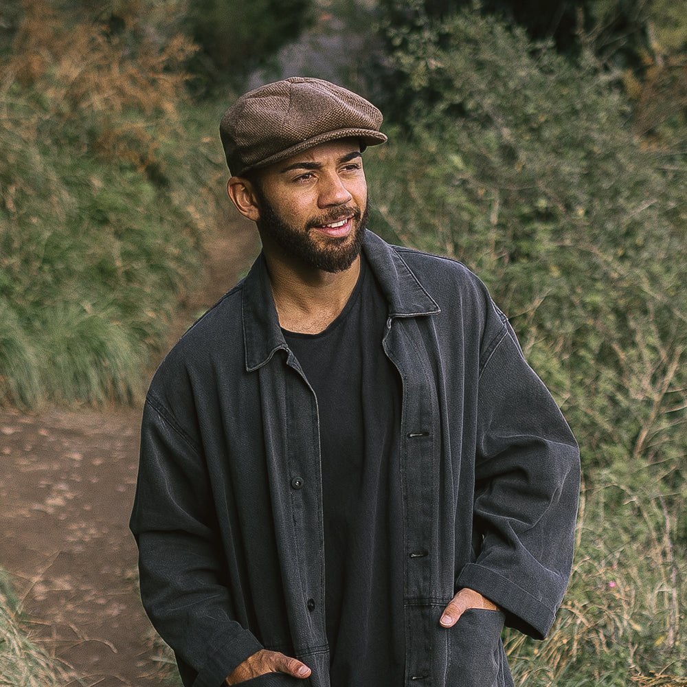 Gotham Classic Newsboy Cap - Brown