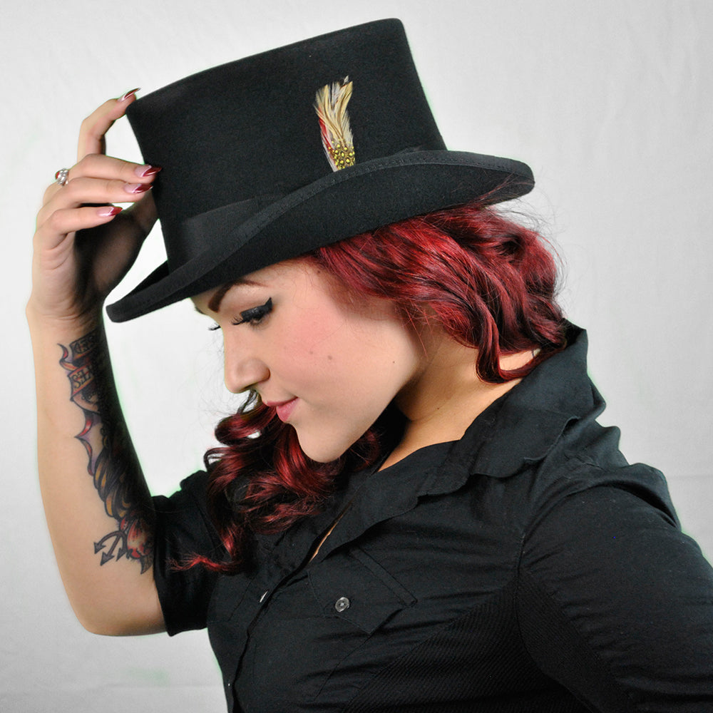 Mid-Crown Top Hat Black Wholesale Pack