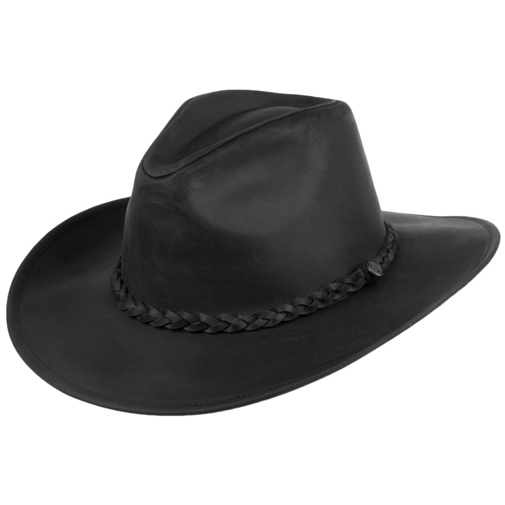 Buffalo Leather Hat Black Wholesale Pack Jaxon &