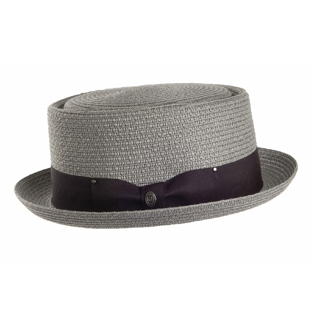 Toyo Braided Pork Pie Hat Grey Wholesale Pack
