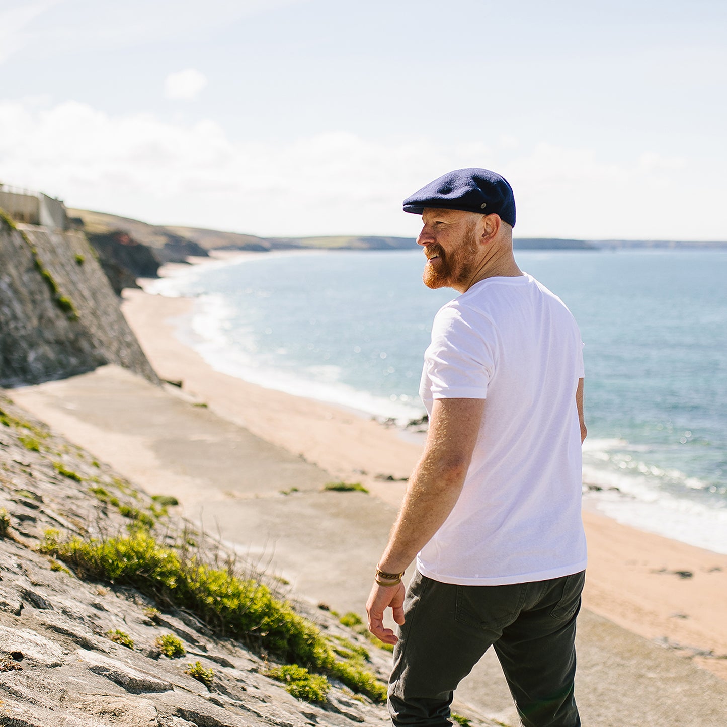 Classic Wool Flat Cap Navy Blue Wholesale Pack