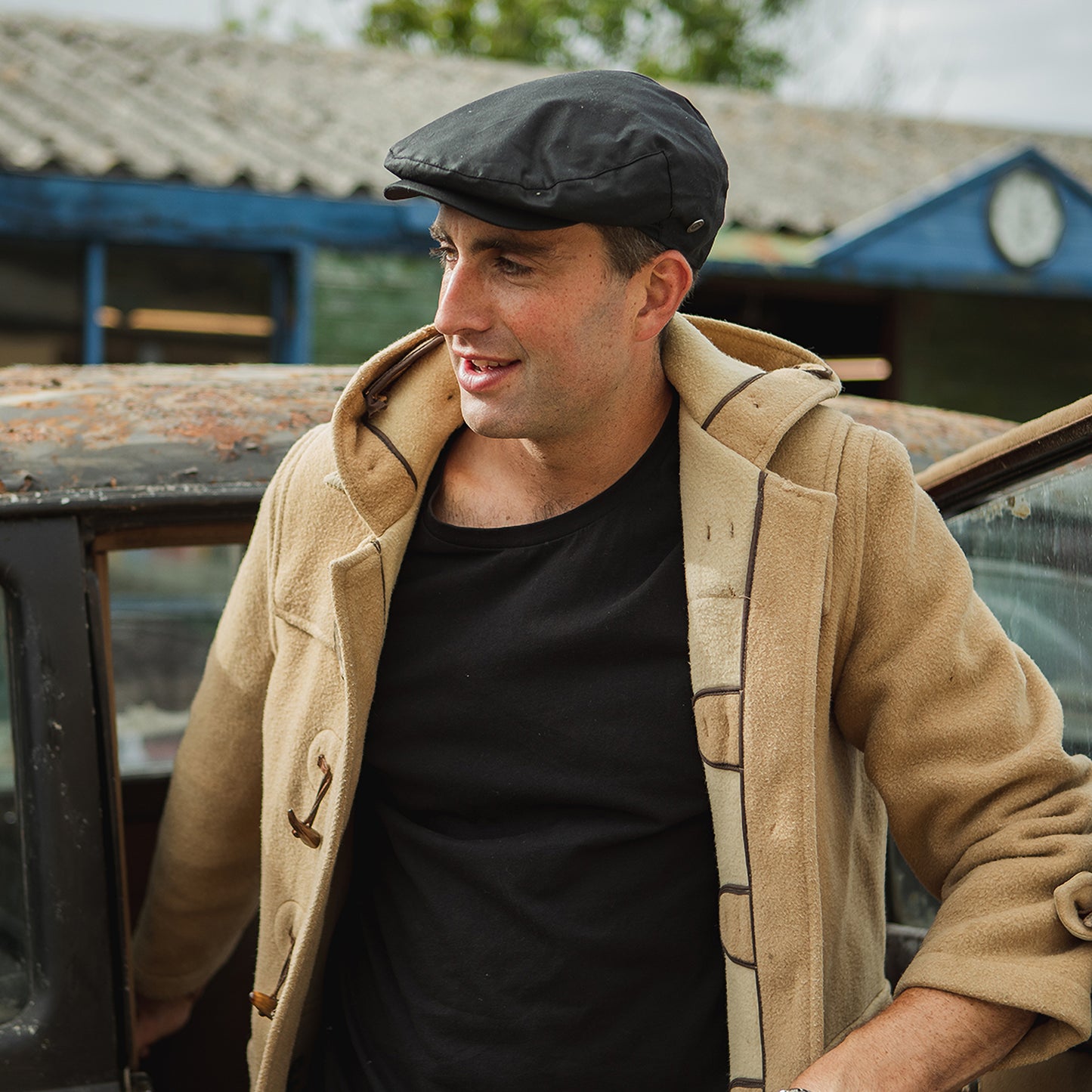 British Millerain Flat Cap Black Wholesale Pack