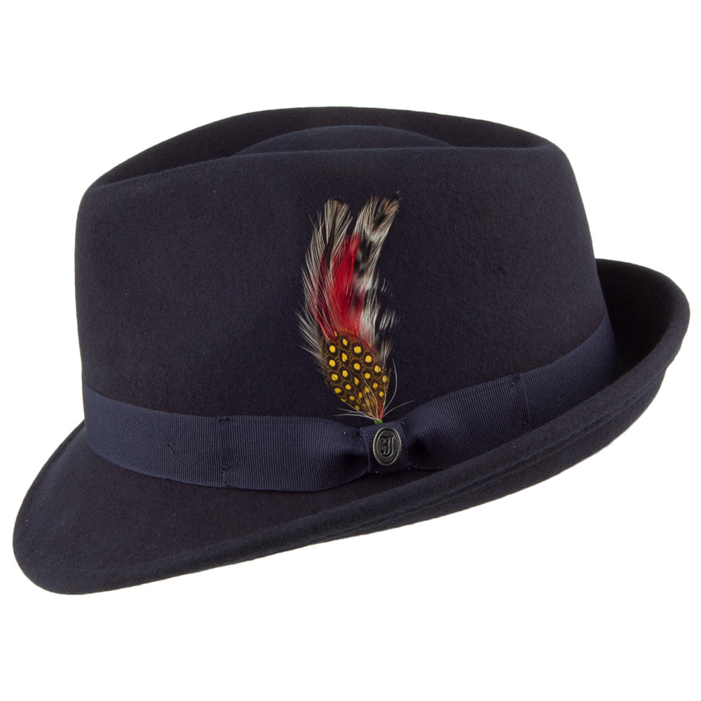Detroit Trilby Hat Navy Blue Wholesale Pack