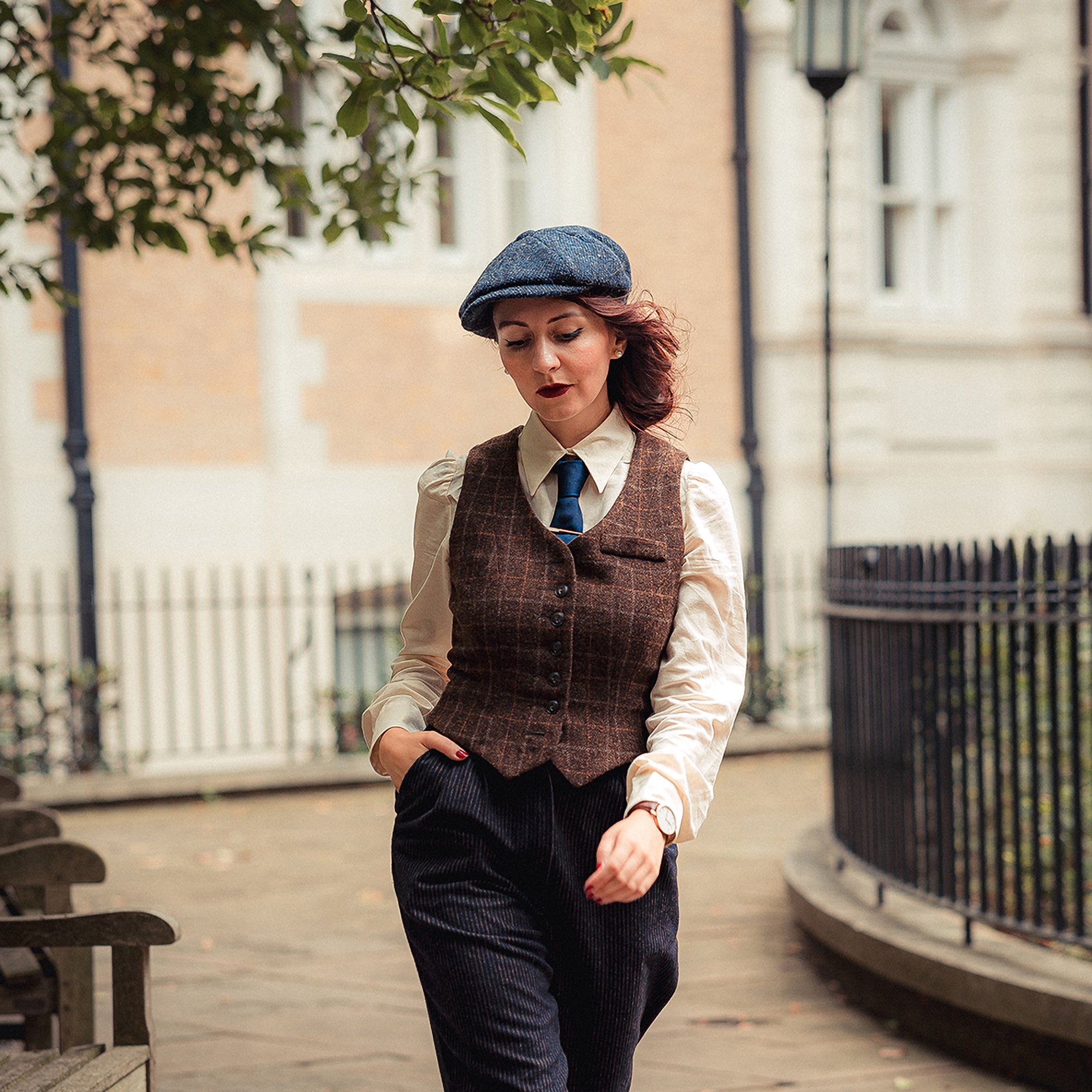 Donegal Tweed Marl Glenborin Newsboy Cap - Blue-Black – Jaxon & James