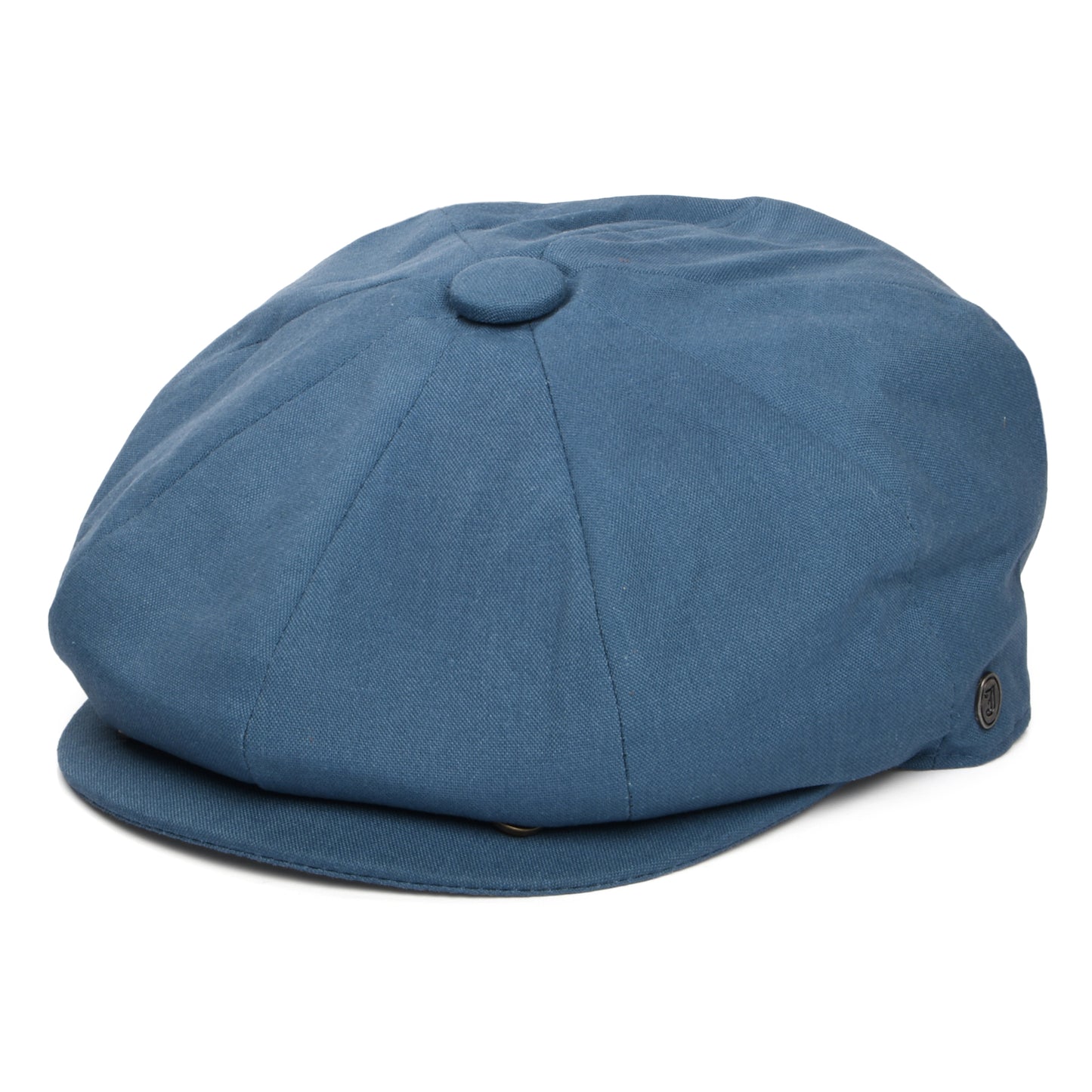 Linen Newsboy Cap - Slate Blue