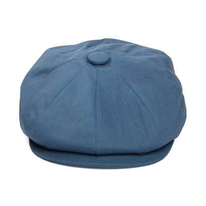 Linen Newsboy Cap - Slate Blue