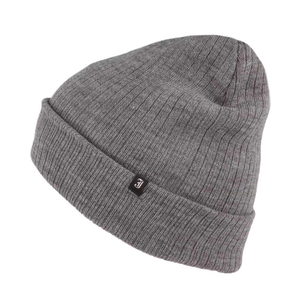 Oversized Ribknit Beanie Hat - Grey Wholesale