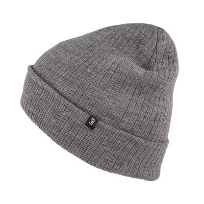 Oversized Ribknit Beanie Hat - Grey Wholesale