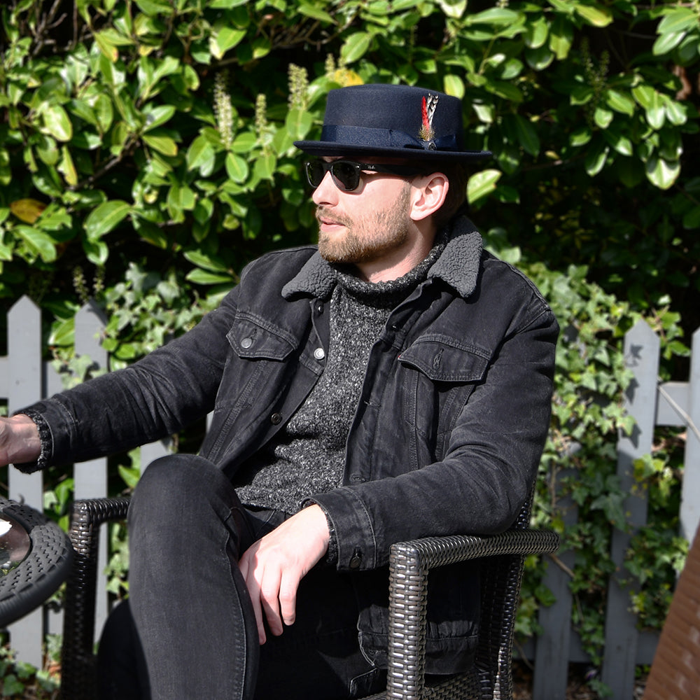 Crushable Wool Pork Pie Hat Navy Wholesale Pack – Jaxon James