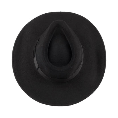 The Author Wide Brim Fedora Hat - Black