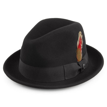 Crushable Blues Trilby Hat - Black