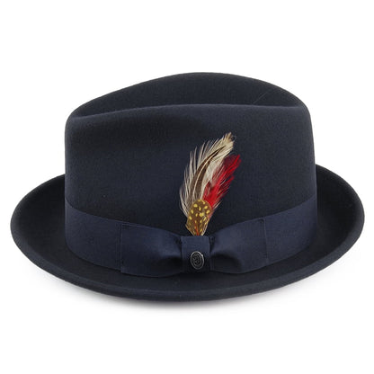 Crushable Blues Trilby Hat - Navy Blue