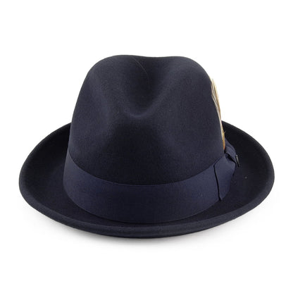 Crushable Blues Trilby Hat - Navy Blue