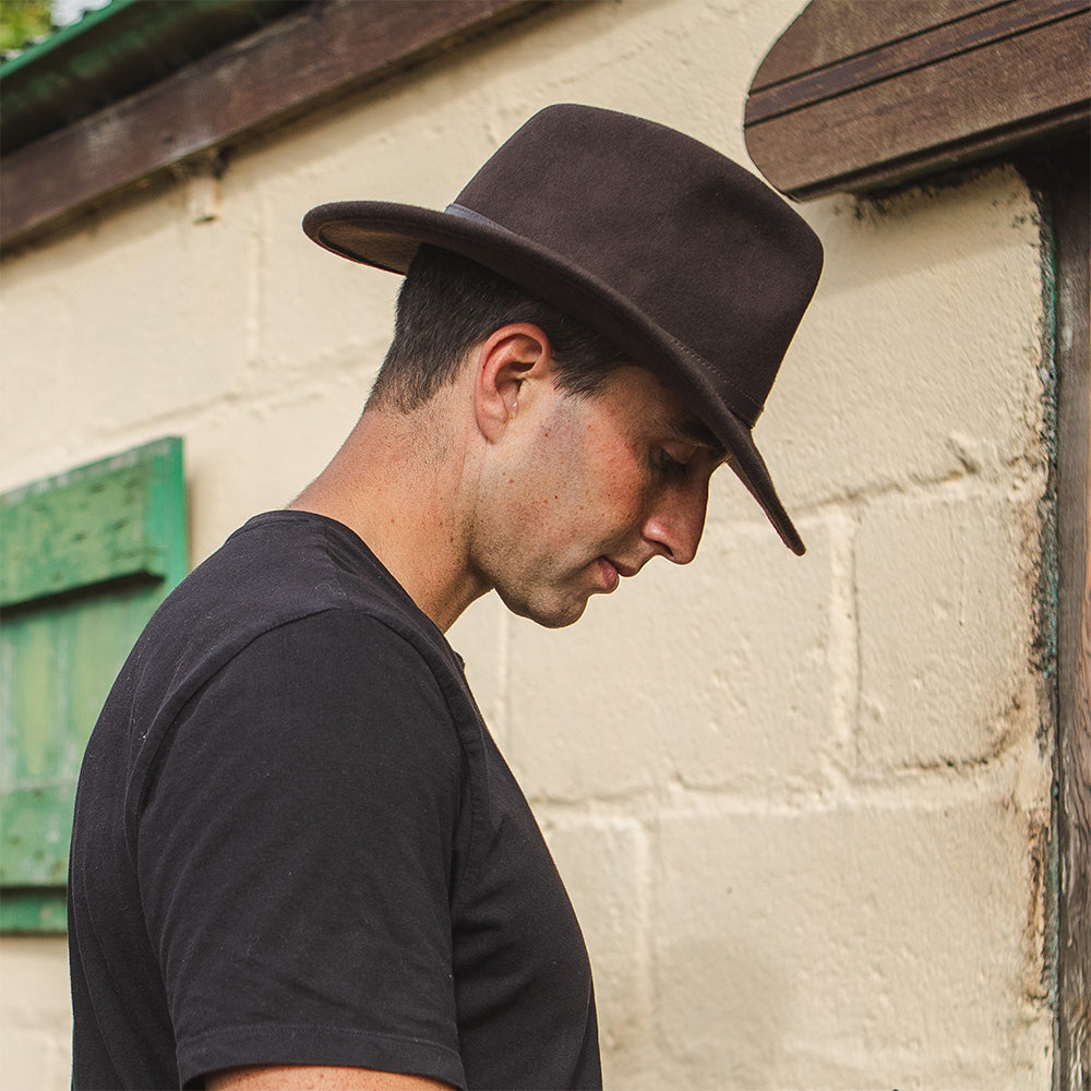 Crushable Outback Hat - Brown
