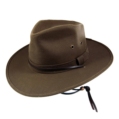 Oilcloth Aussie Hat - Brown