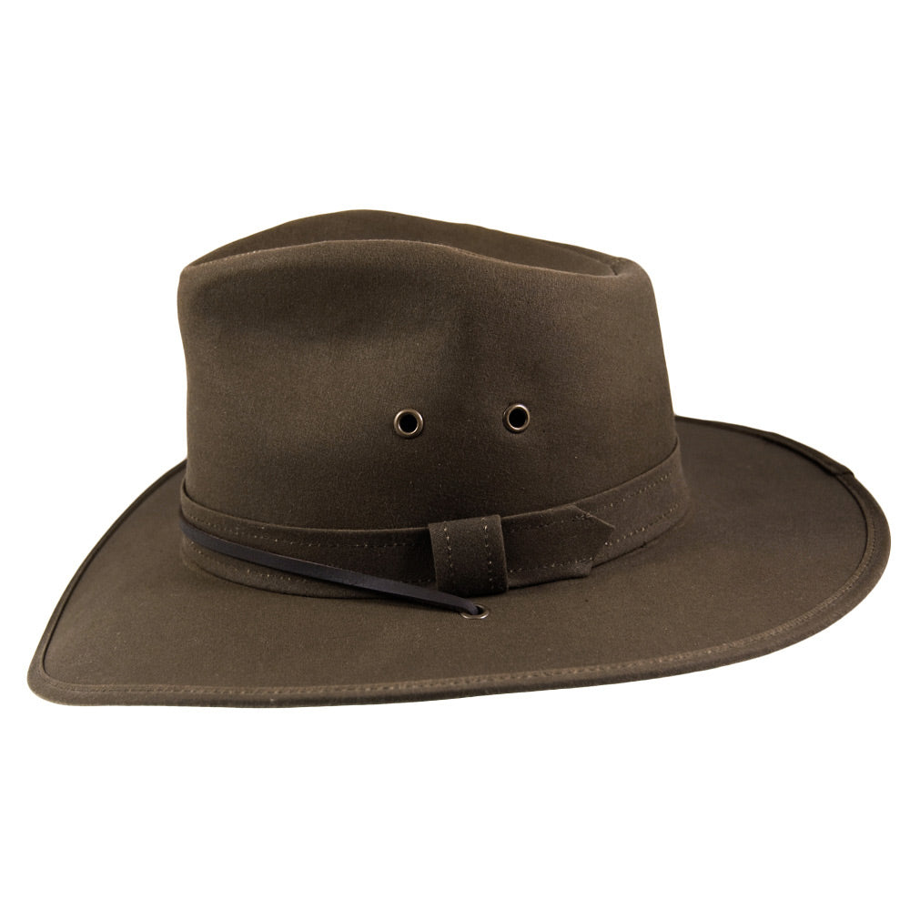 Oilcloth Aussie Hat - Brown