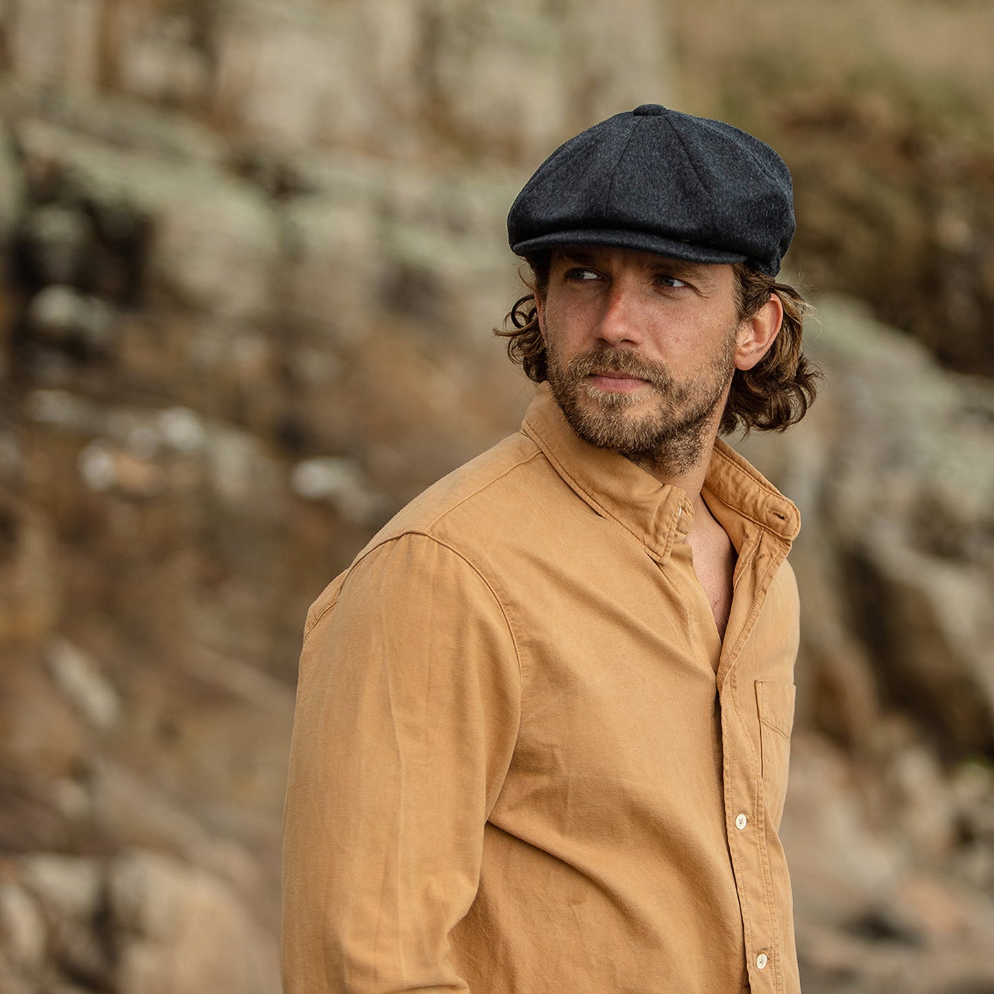 With Long Hair Male Hair Cap Fedora Hat Long Hair