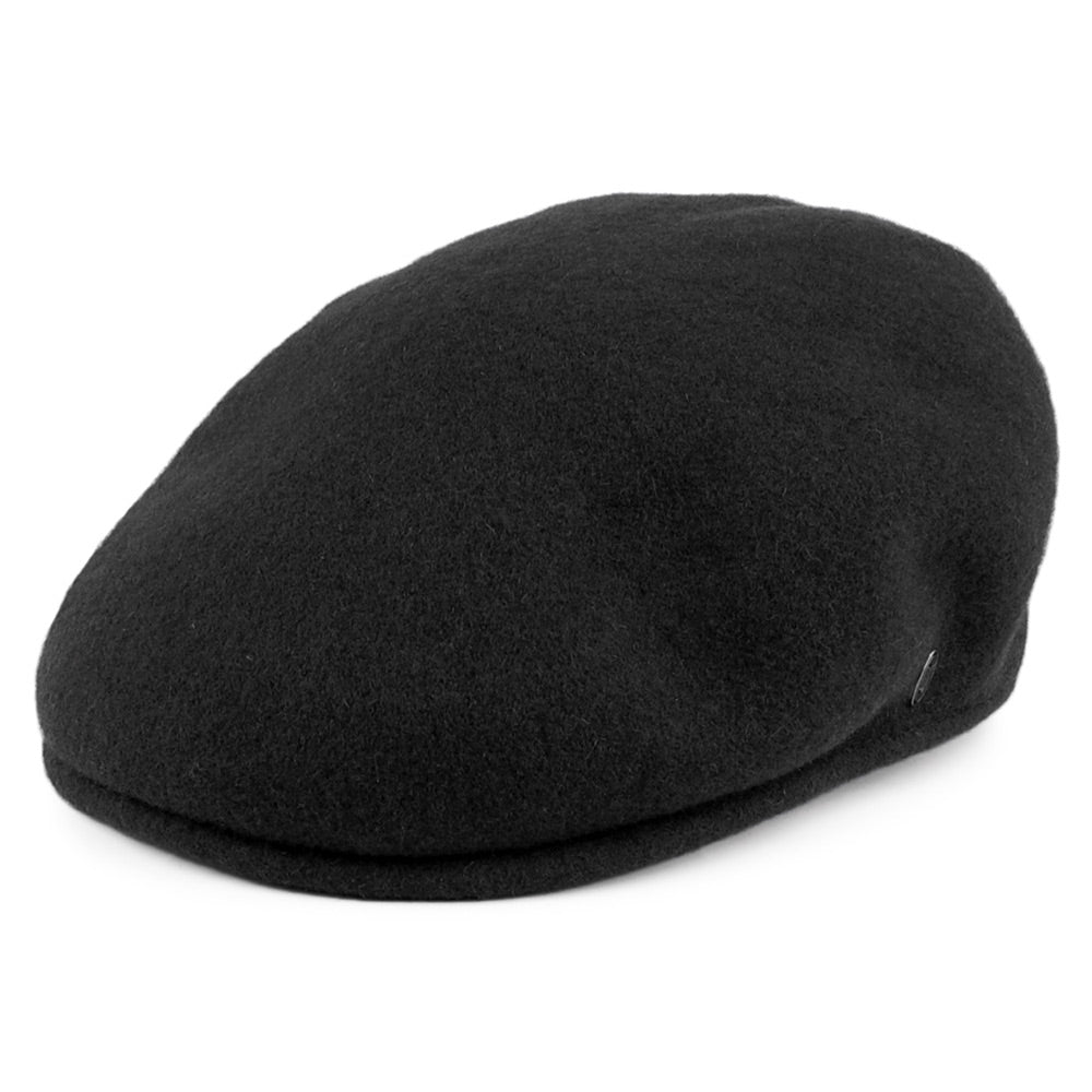 Classic Wool Flat Cap - Black