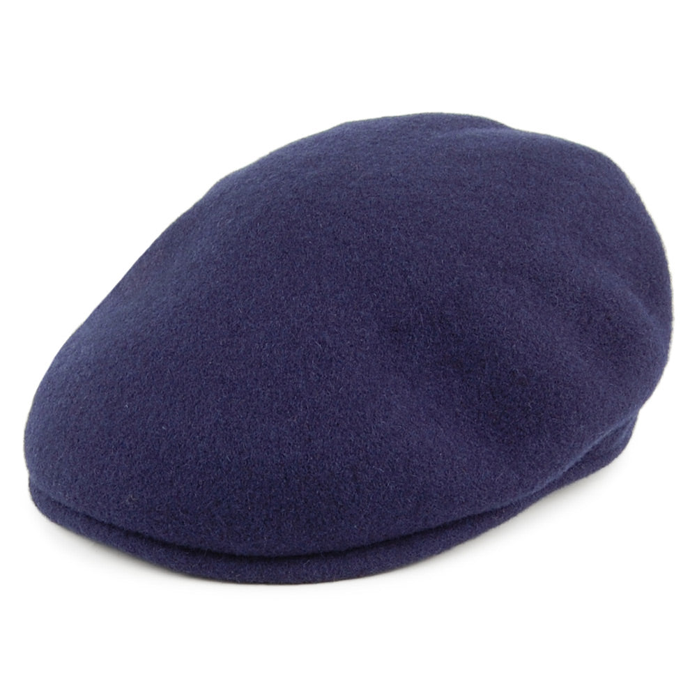 Classic Wool Flat Cap - Navy Blue
