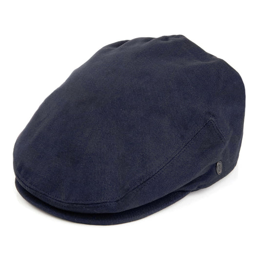 Cotton Flat Cap - Navy Blue