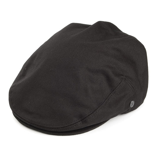 Cotton Flat Cap - Black