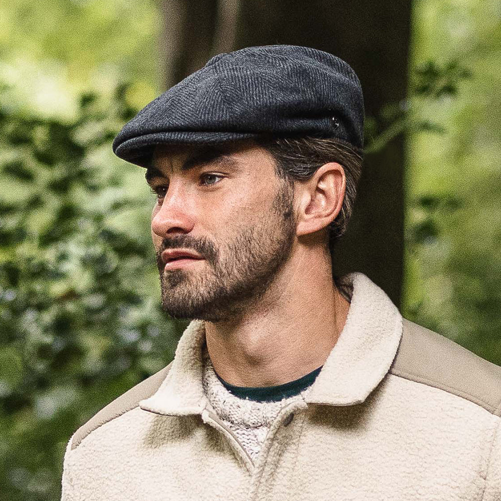 Herringbone Newsboy Cap Charcoal – Jaxon James