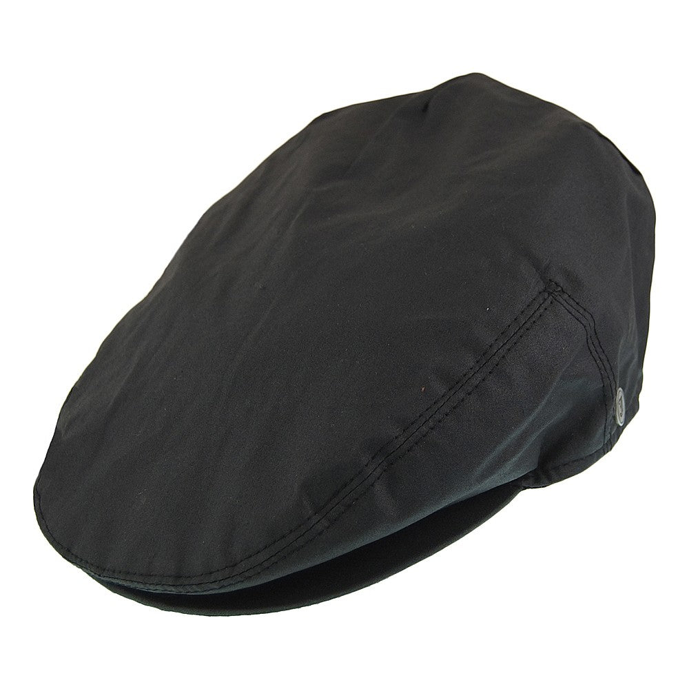 Oilcloth Flat Cap - Black