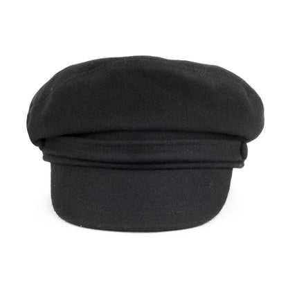 Wool Blend Fiddler Cap - Black
