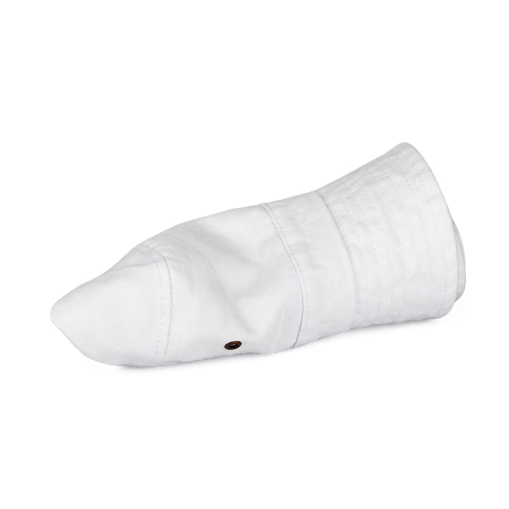 Cotton Packable Bucket Hat - White