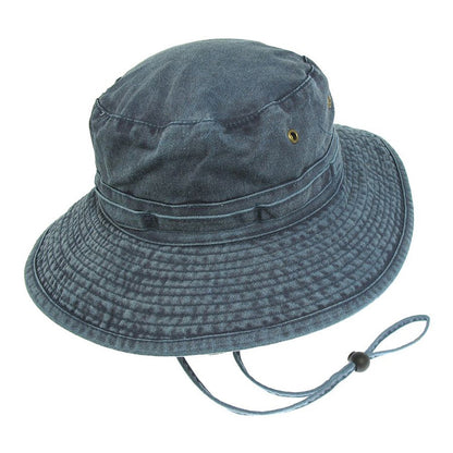 Packable Cotton Boonie Hat - Navy Blue