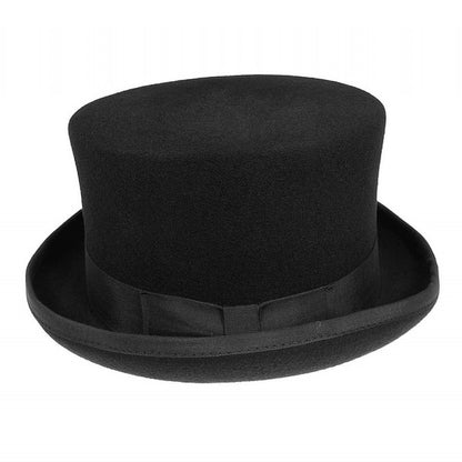 Mid Crown Top Hat - Black