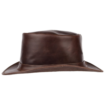 Leather Top Hat - Brown