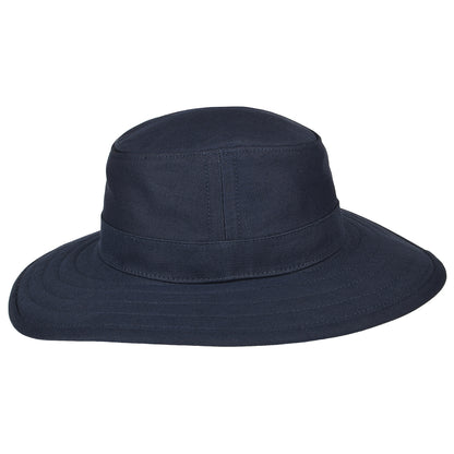 Cotton Canvas Packable Sun Hat - Navy Blue