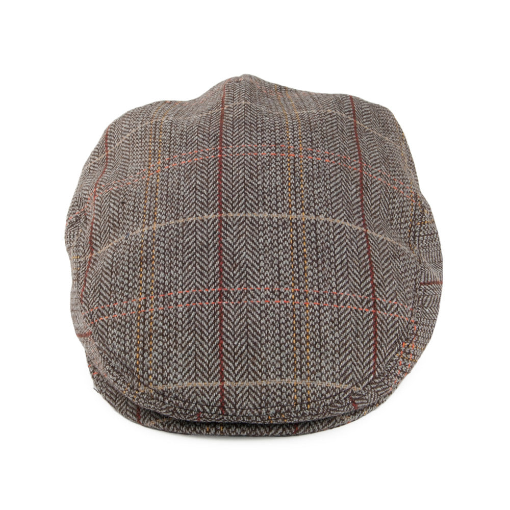 Hats Tweed Flat Cap Brown-Grey Wholesale Pack