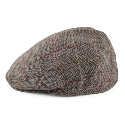 Hats Tweed Flat Cap Brown-Grey Wholesale Pack