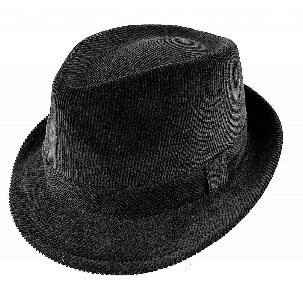 Hats Corduroy Trilby Black Wholesale Pack