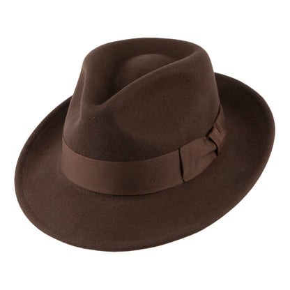 Crushable C-Crown Fedora Brown Wholesale Pack