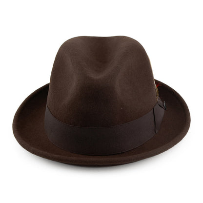 Crushable Blues Trilby Hat Brown Wholesale Pack