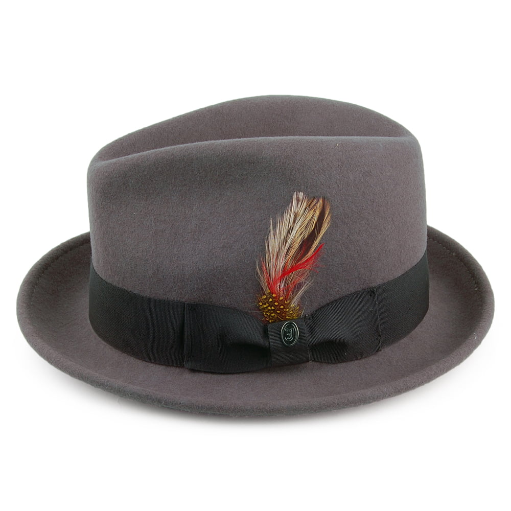 Crushable Blues Trilby Hat Grey Wholesale Pack