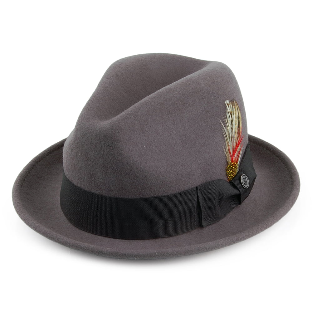 Crushable Blues Trilby Hat Grey Wholesale Pack