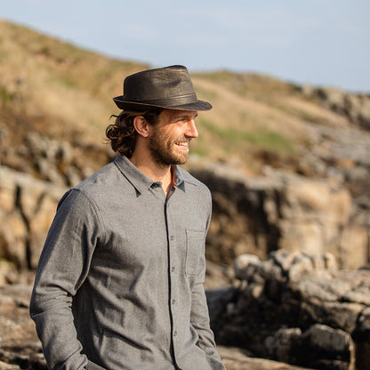 Hats Weathered Cotton Trilby Brown Wholesale Pack