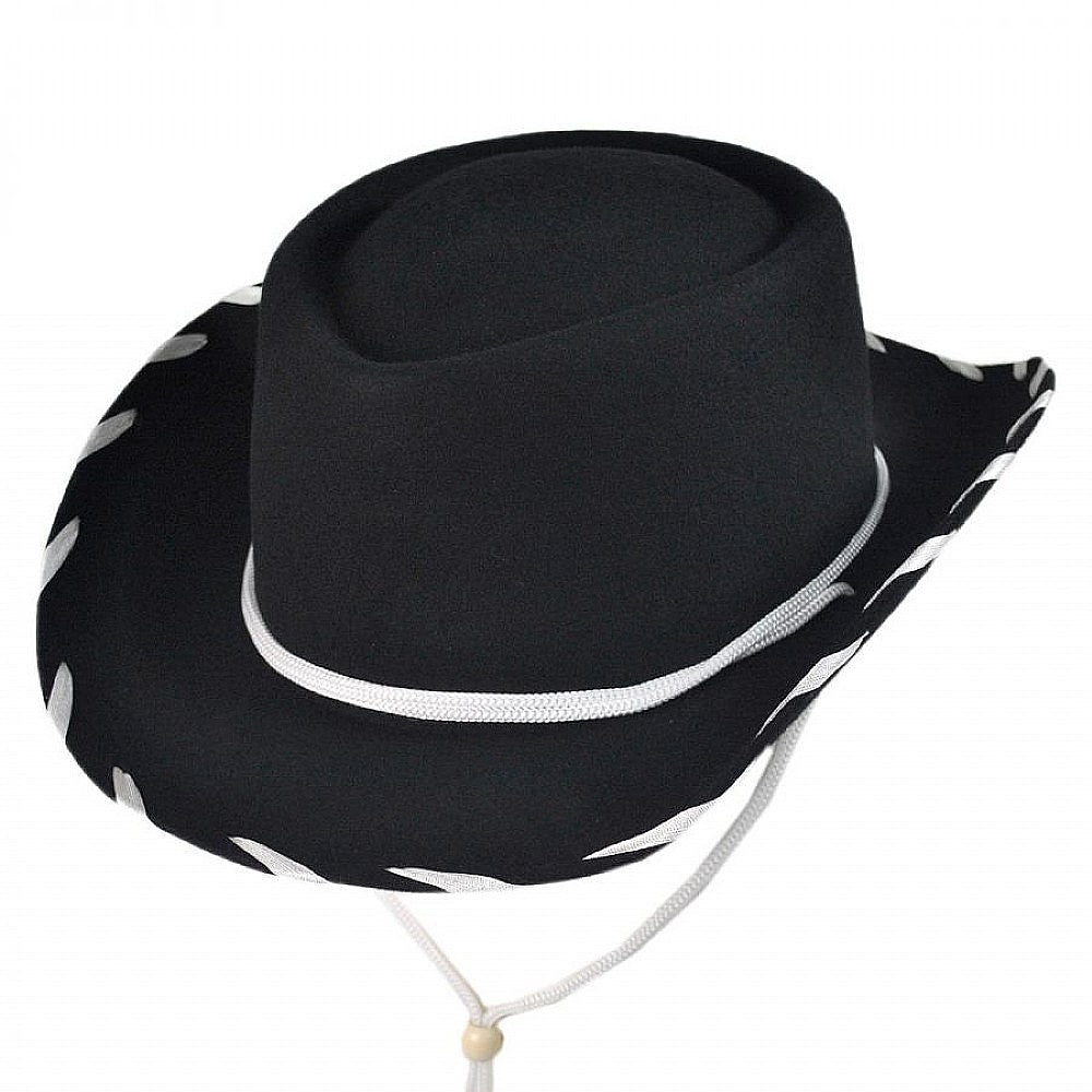 Kids Cowboy Hat Black-White Wholesale Pack