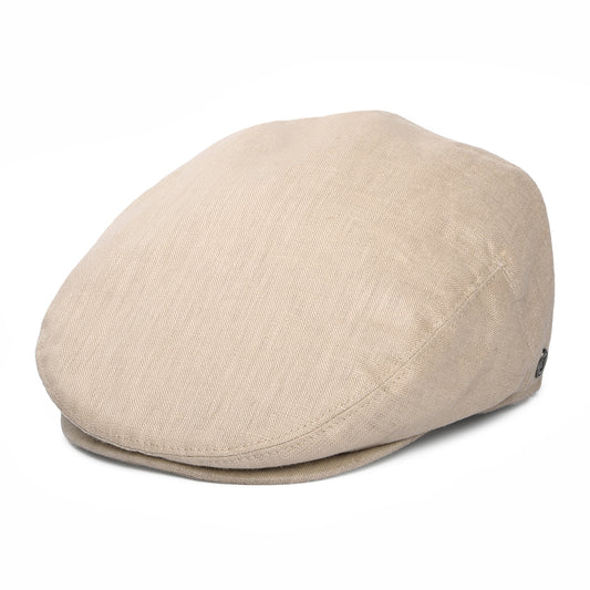 Linen Flat Cap Natural Wholesale Pack