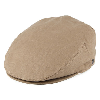 Linen Flat Cap - Camel - Wholesale Pack